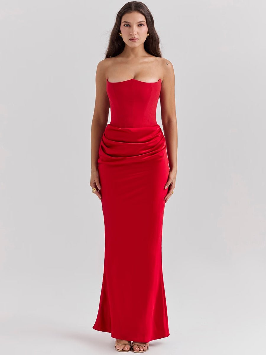 Isaiah Slim Tube Top Long Dress