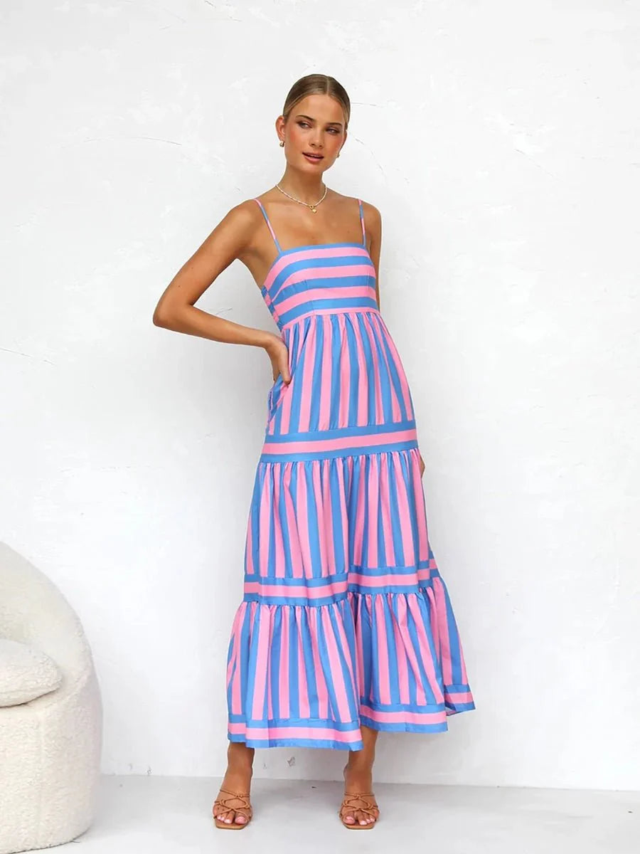 Jeffry Long Dress With Pockets Neck Backless
