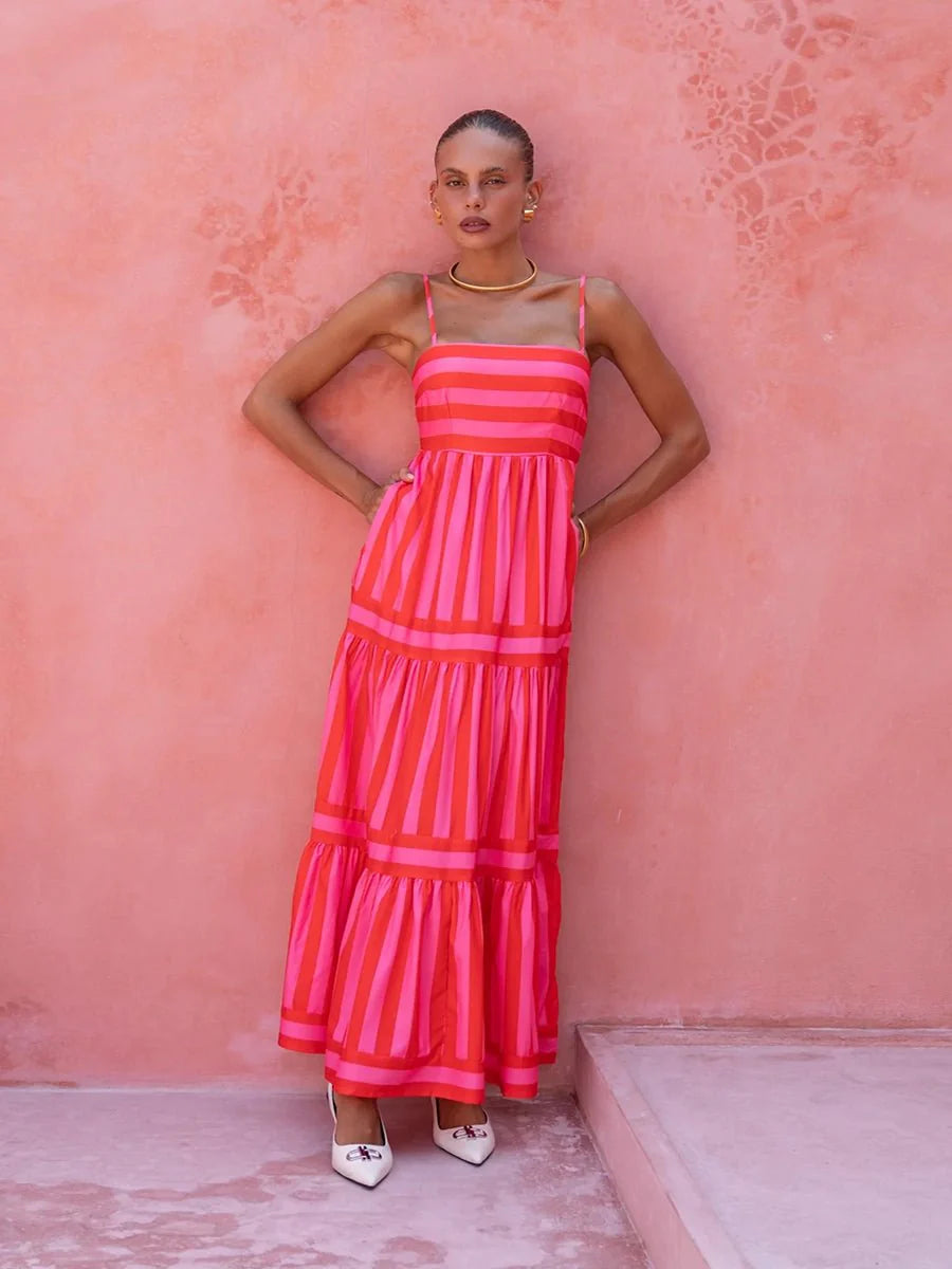 Jeffry Long Dress With Pockets Neck Backless