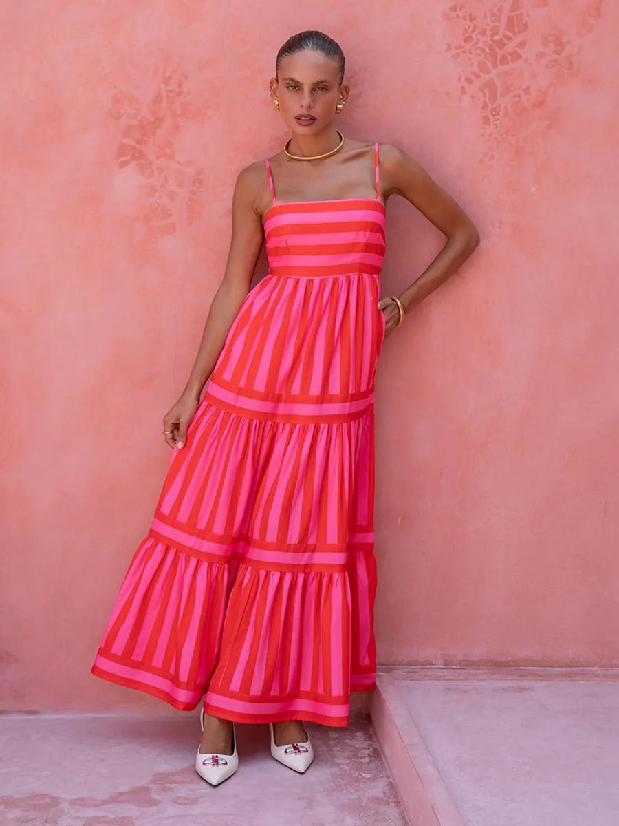 Jeffry Long Dress With Pockets Neck Backless