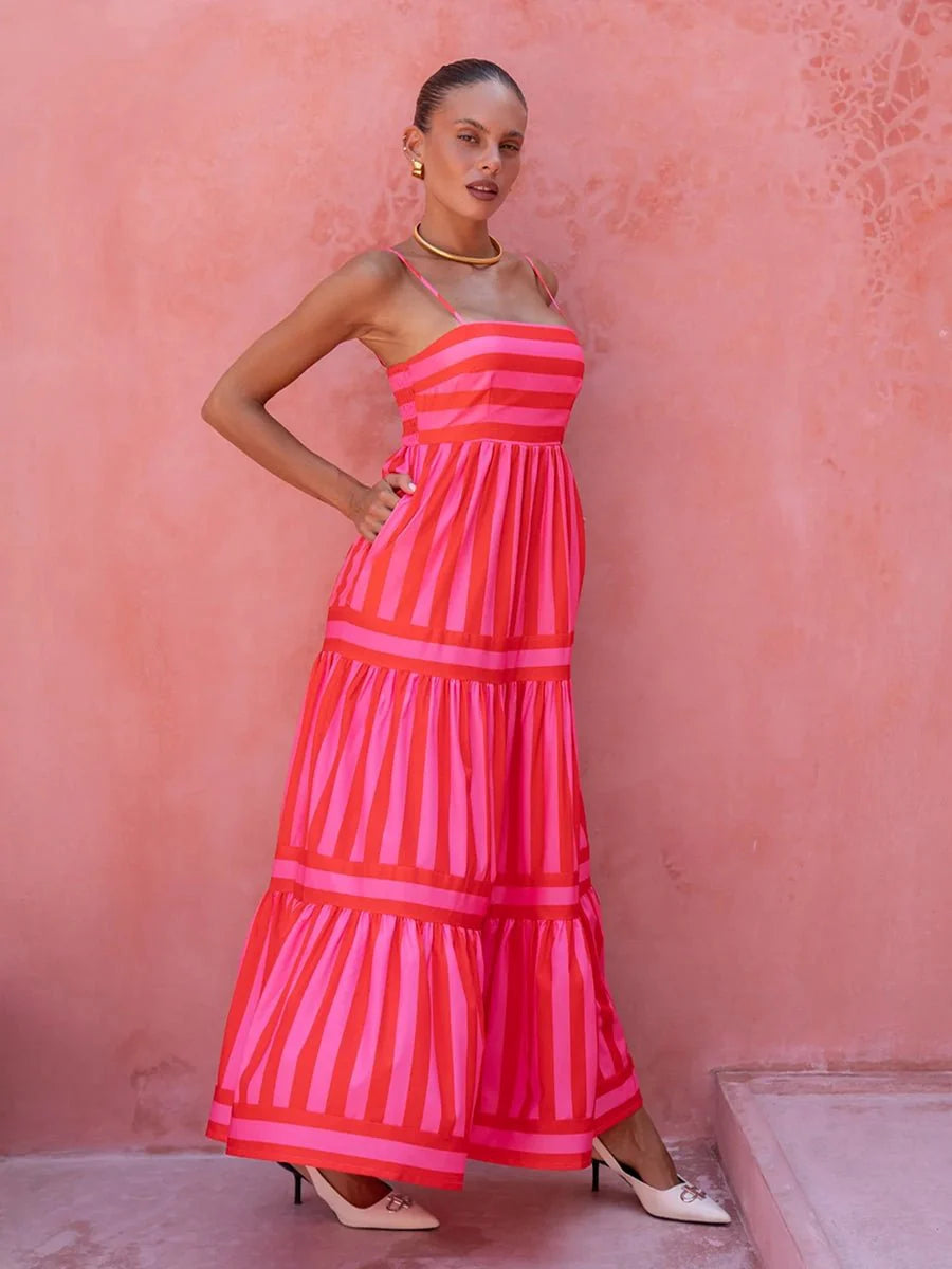 Jeffry Long Dress With Pockets Neck Backless