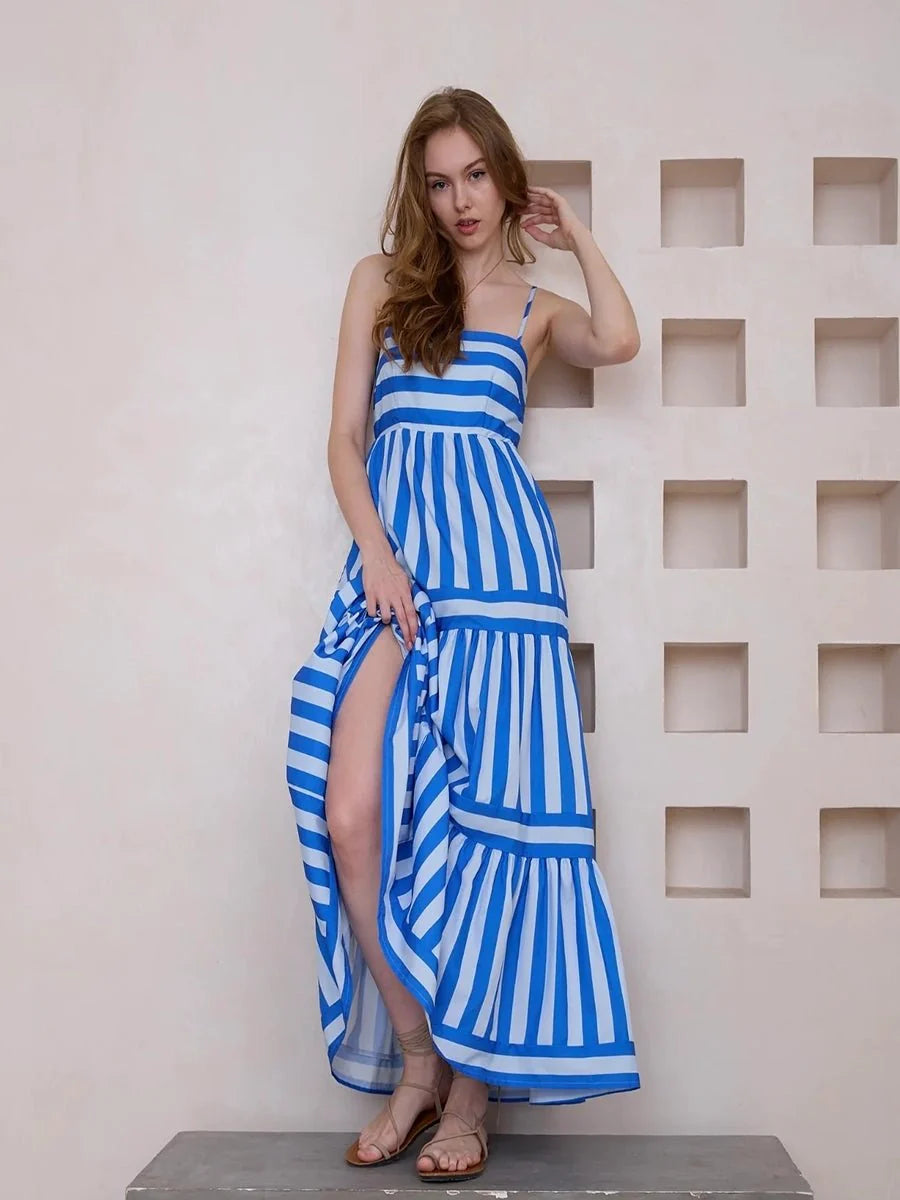 Jeffry Long Dress With Pockets Neck Backless