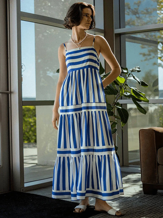 Jeffry Long Dress With Pockets Neck Backless