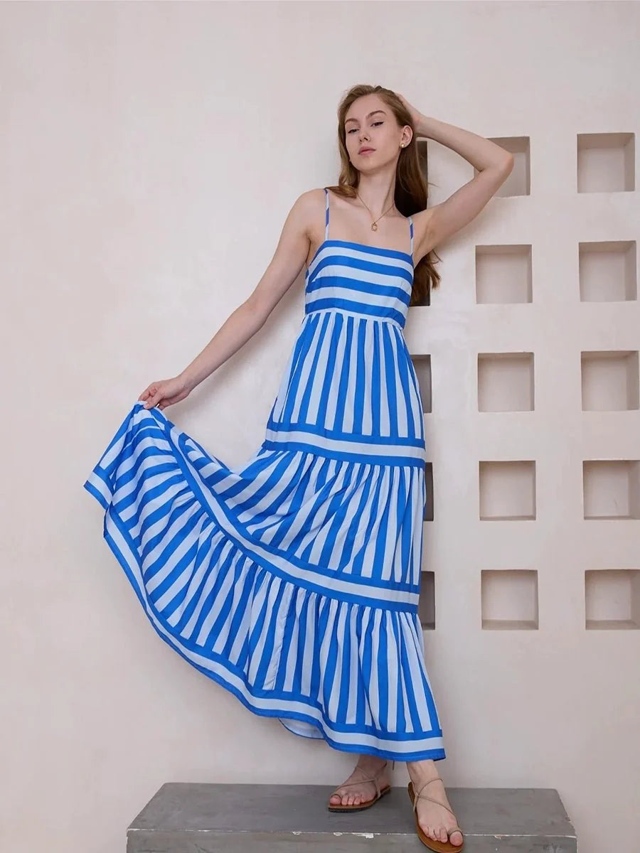 Jeffry Long Dress With Pockets Neck Backless