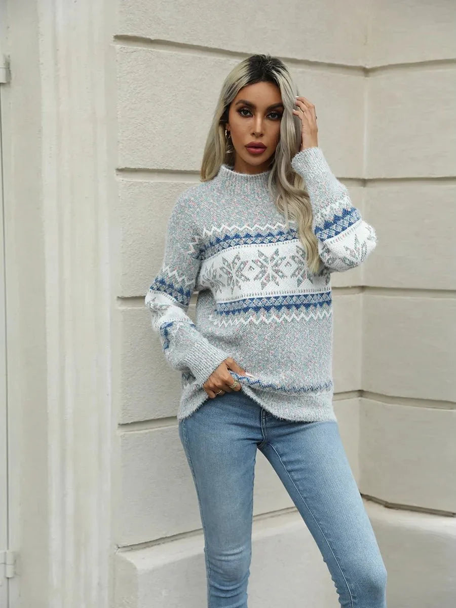 Kensley Turtleneck Snowflake Sweater