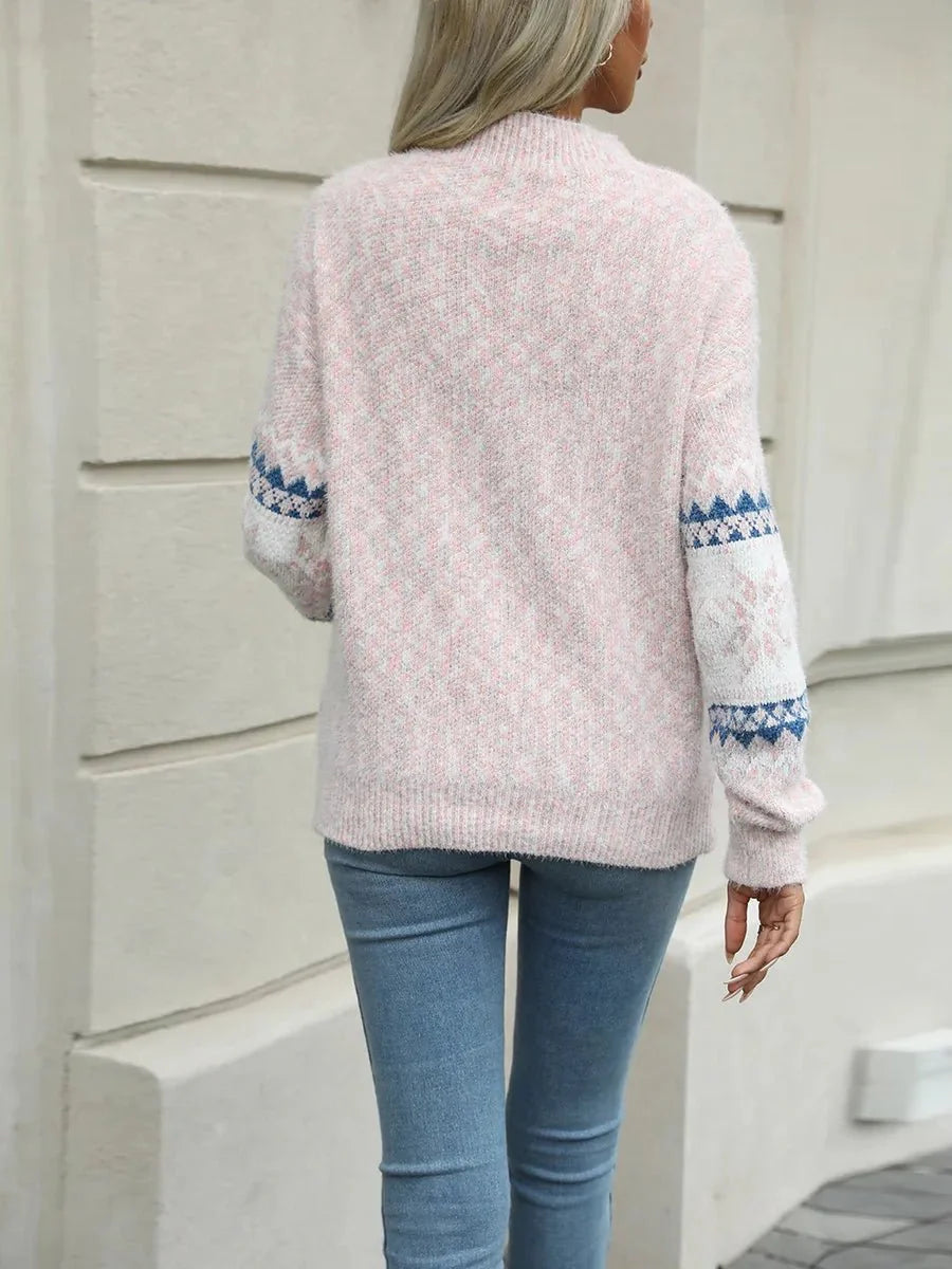 Kensley Turtleneck Snowflake Sweater