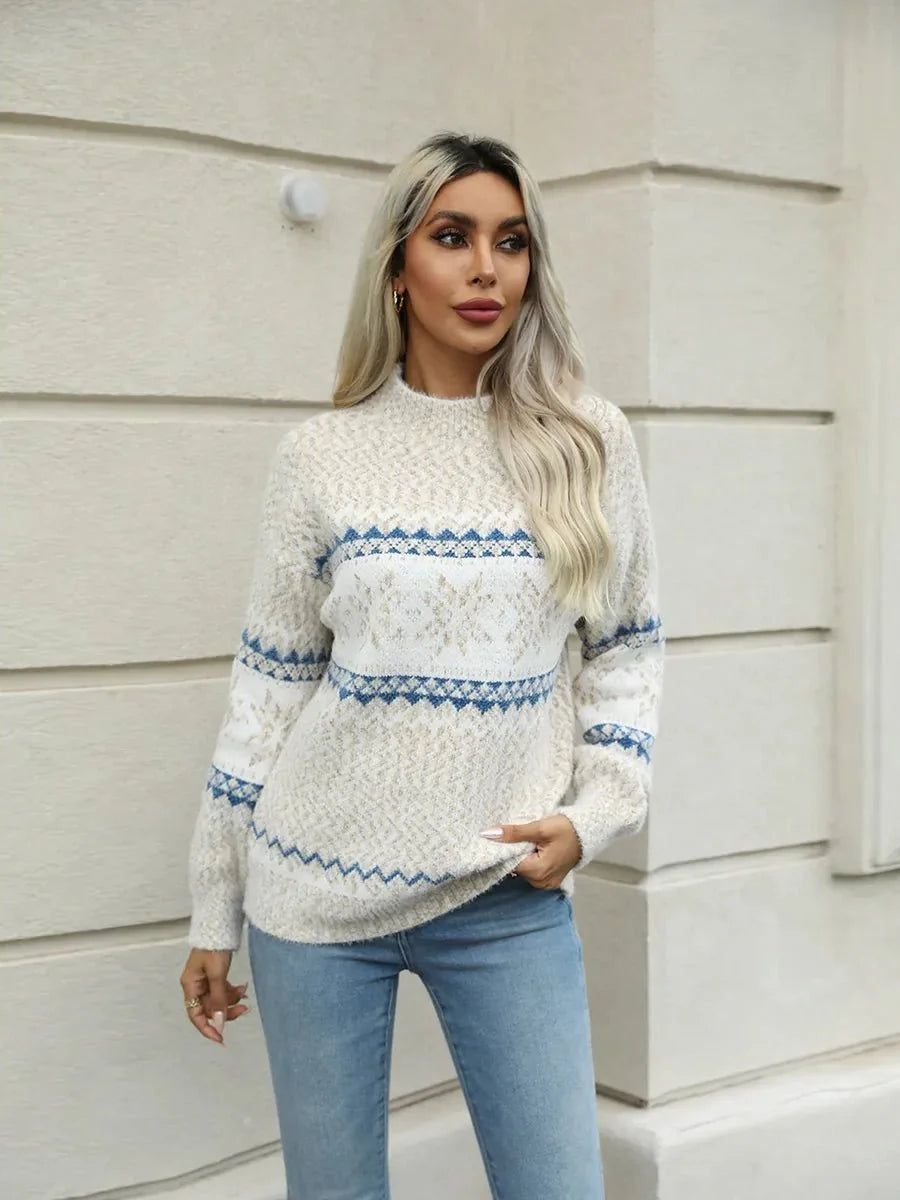 Kensley Turtleneck Snowflake Sweater