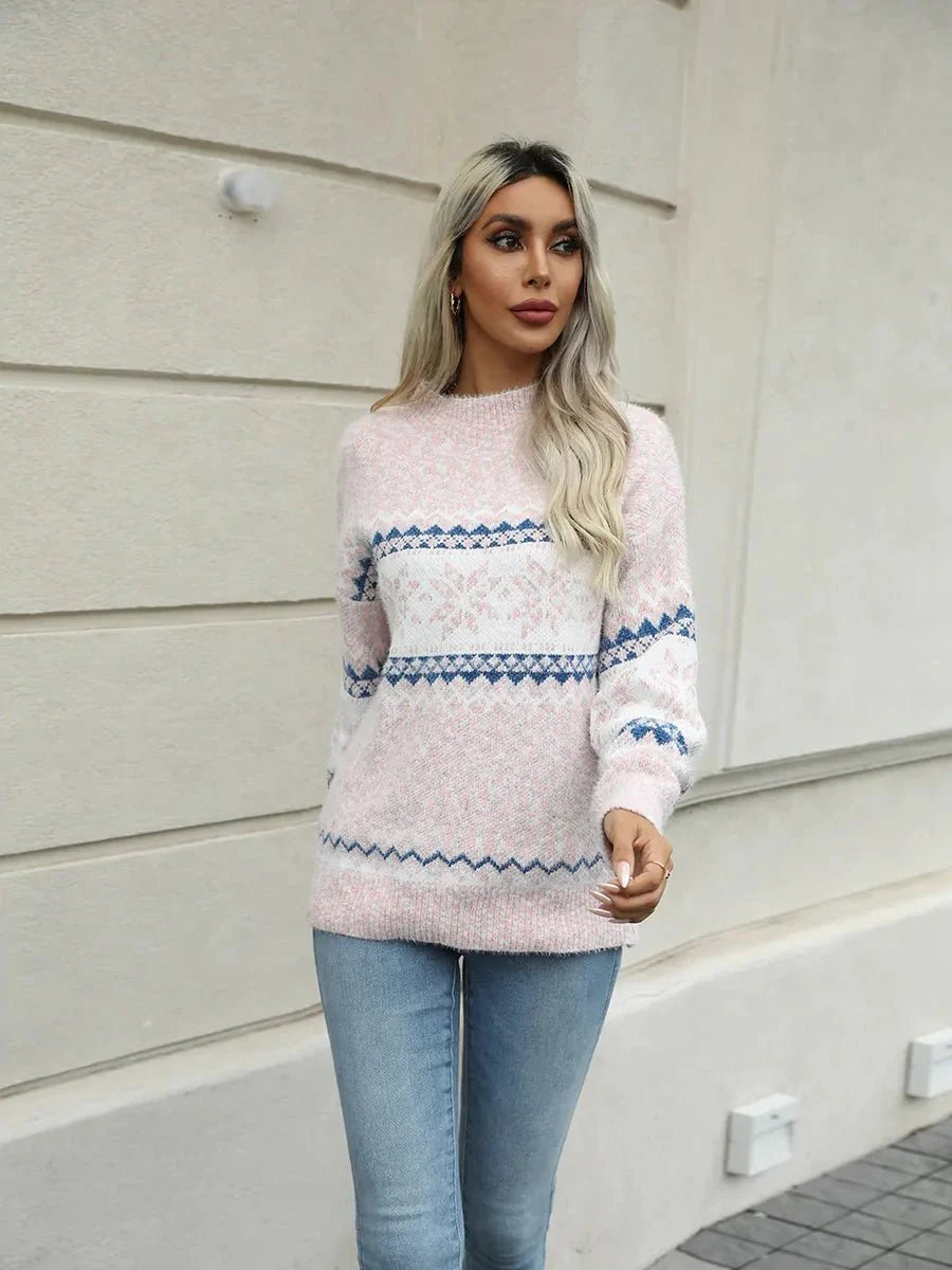 Kensley Turtleneck Snowflake Sweater