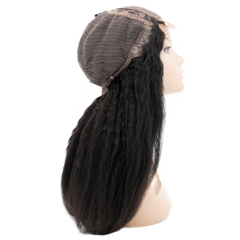 Kinky Straight 4x4 Transparent Lace 100% Human Hair Closure Wig