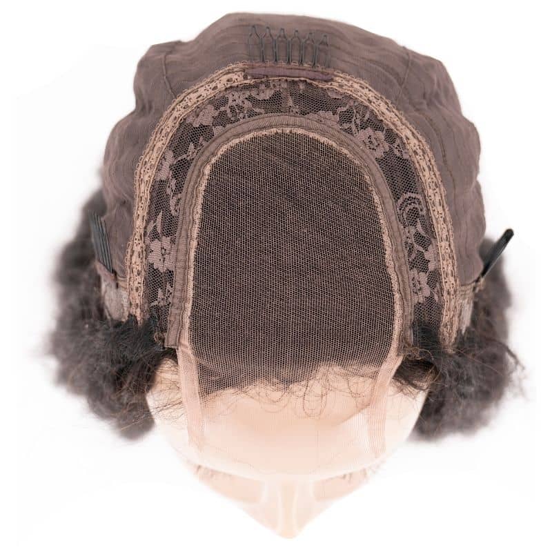 Kinky Straight 4x4 Transparent Lace 100% Human Hair Closure Wig