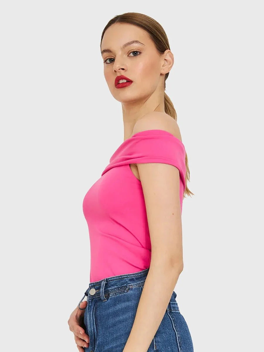 Kristy Tube Top Sexy T-shirt Off-shoulder