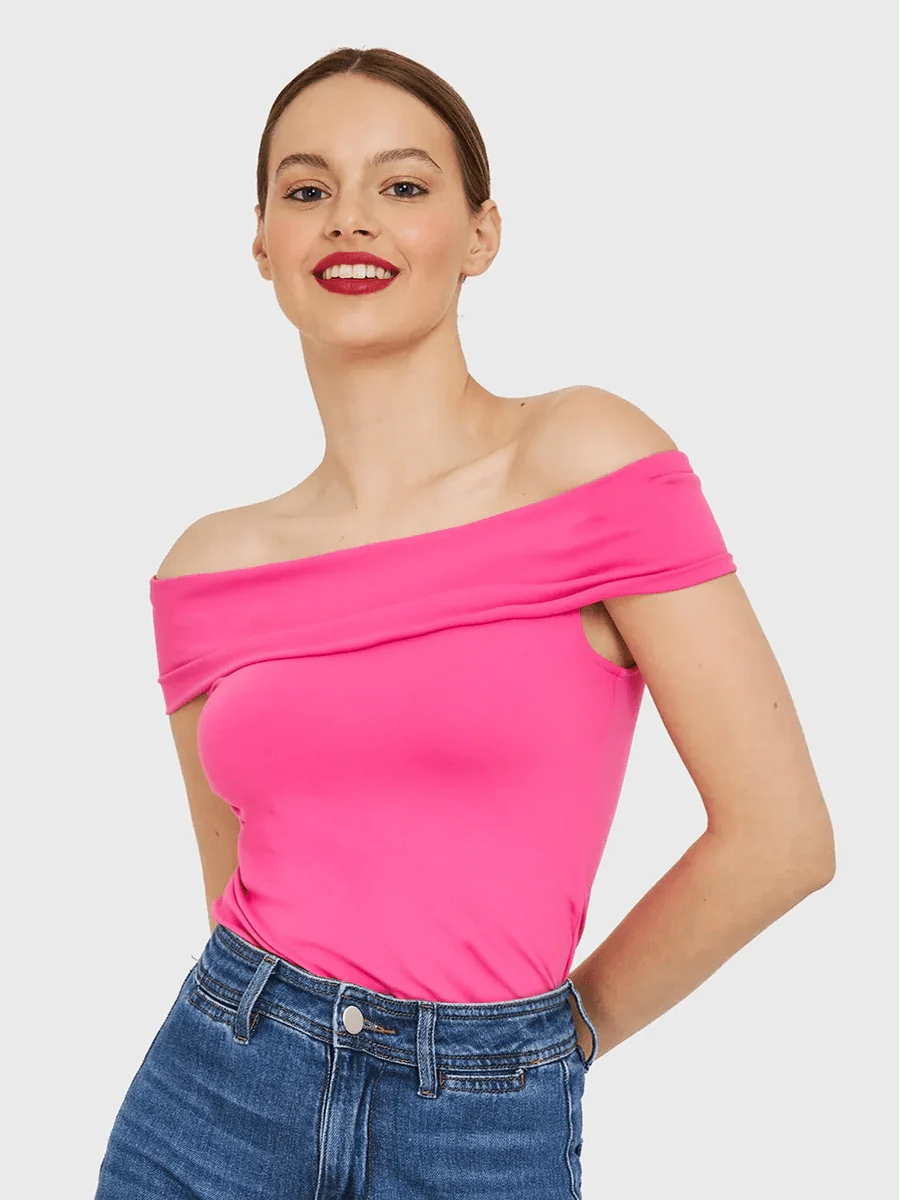 Kristy Tube Top Sexy T-shirt Off-shoulder