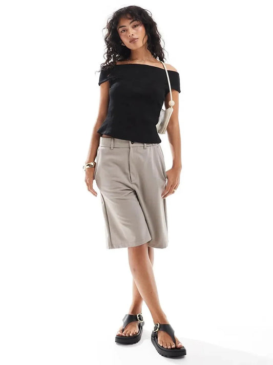 Kristy Tube Top Sexy T-shirt Off-shoulder