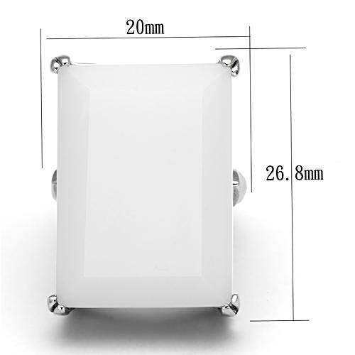 VacationGrabs Large Gemstone Sterling Silver Ring