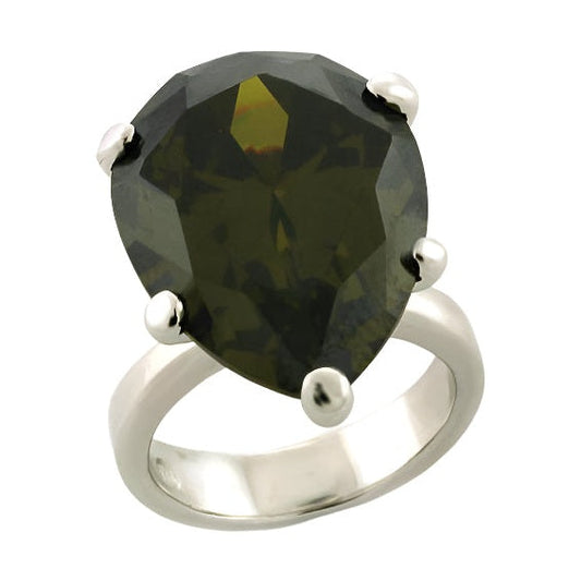 VacationGrabs Pear Cut Sterling Silver Gemstone Ring