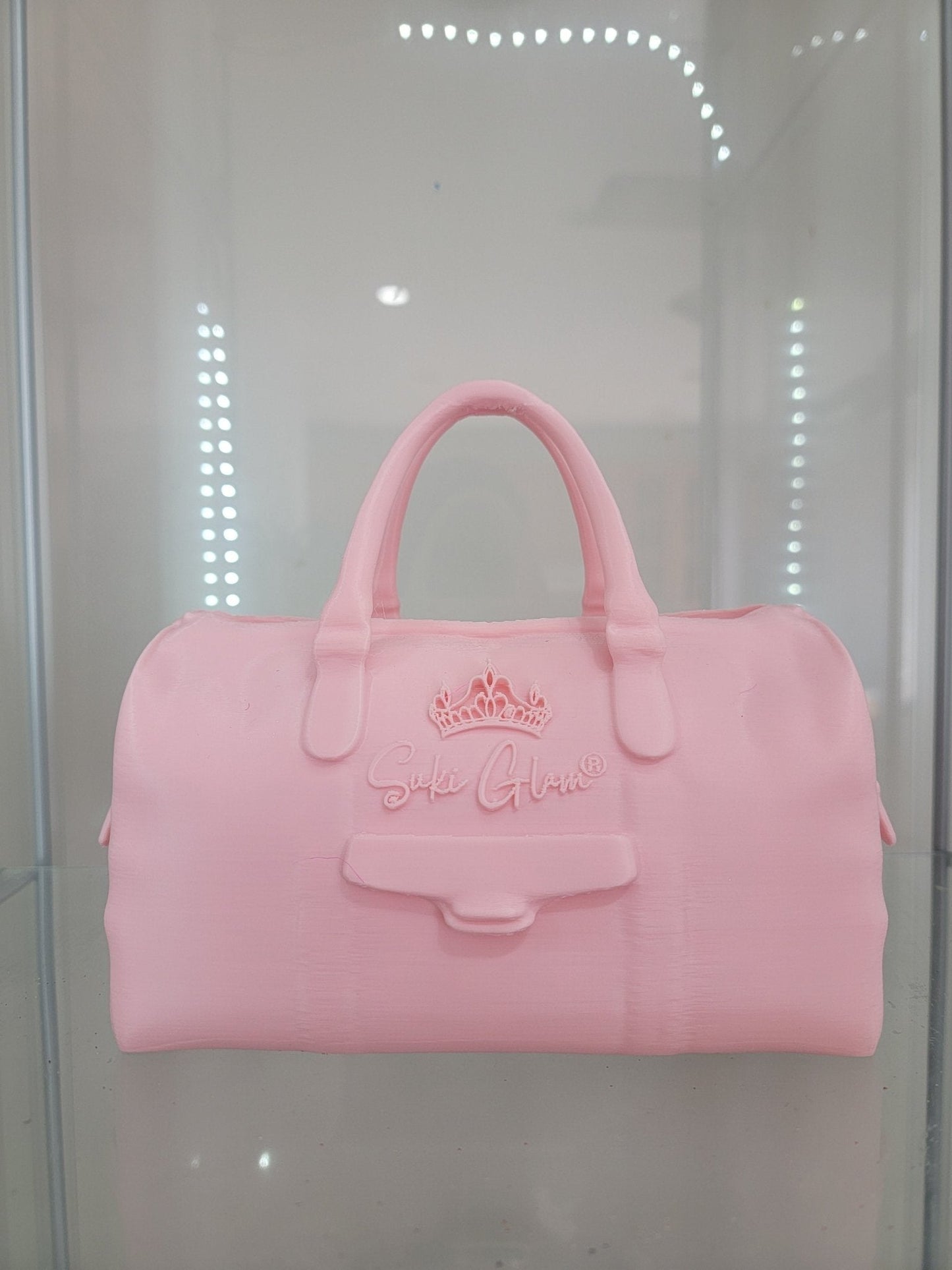 Pretty in Pink Duffel Bag Brush Holder - Ultimate Glam Organizer