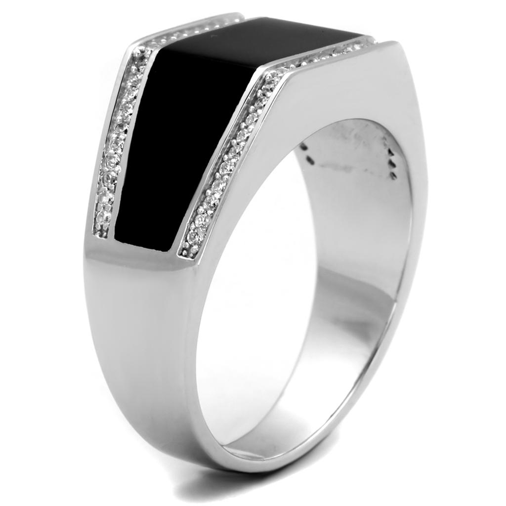 VacationGrabs Rhodium 925 Sterling Silver Ring for Men