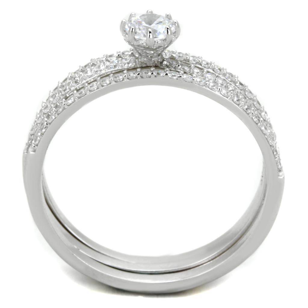 VacationGrabs Rhodium 925 Sterling Silver Ring Set