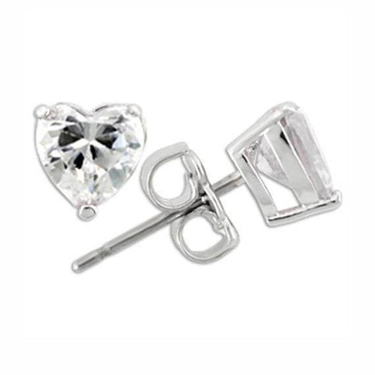 VacationGrabs Rhodium 925 Sterling Silver Stud Earrings