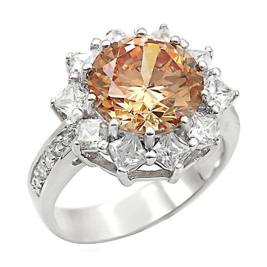 VacationGrabs Rhodium 925 Sterling Silver Women's Ring