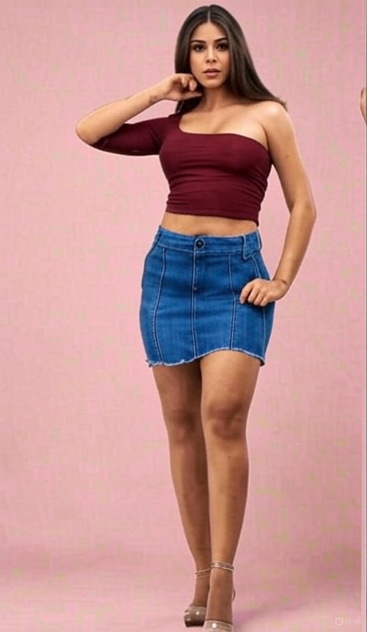 7030 100%  Authentic Colombian  Push Up SKIRT