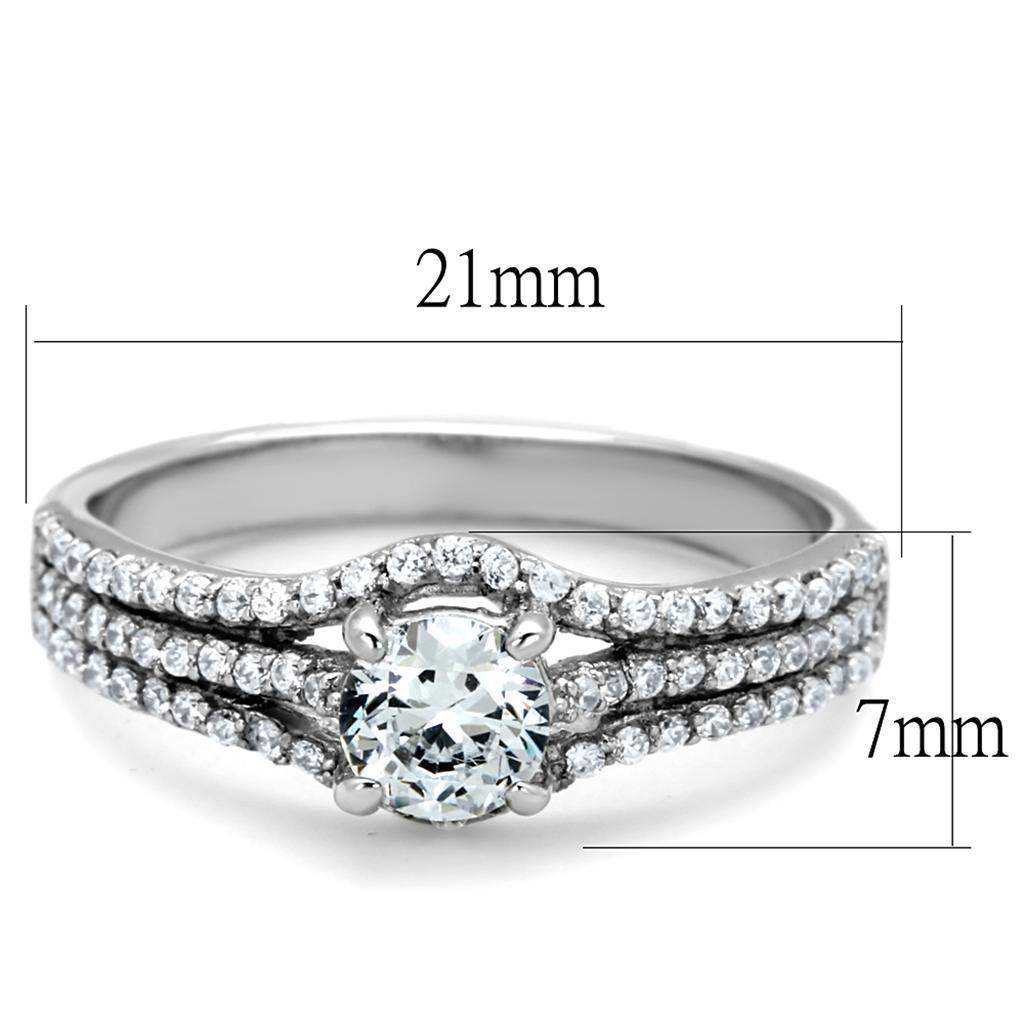 VacationGrabs Sparkling Engagement Ring Sterling Silver
