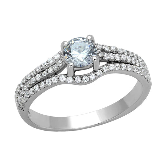 VacationGrabs Sparkling Engagement Ring Sterling Silver
