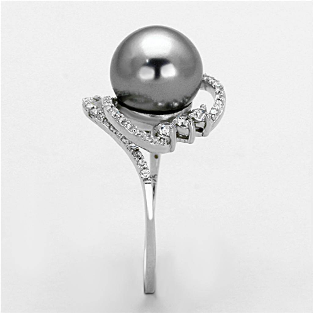 VacationGrabs Sterling Silver Cocktail Ring with Pearl