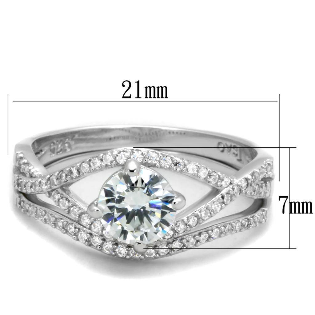 VacationGrabs Sterling Silver Engagement Ring for Women