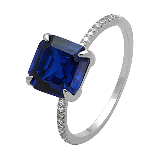 VacationGrabs Sterling Silver Engagement Ring for Women