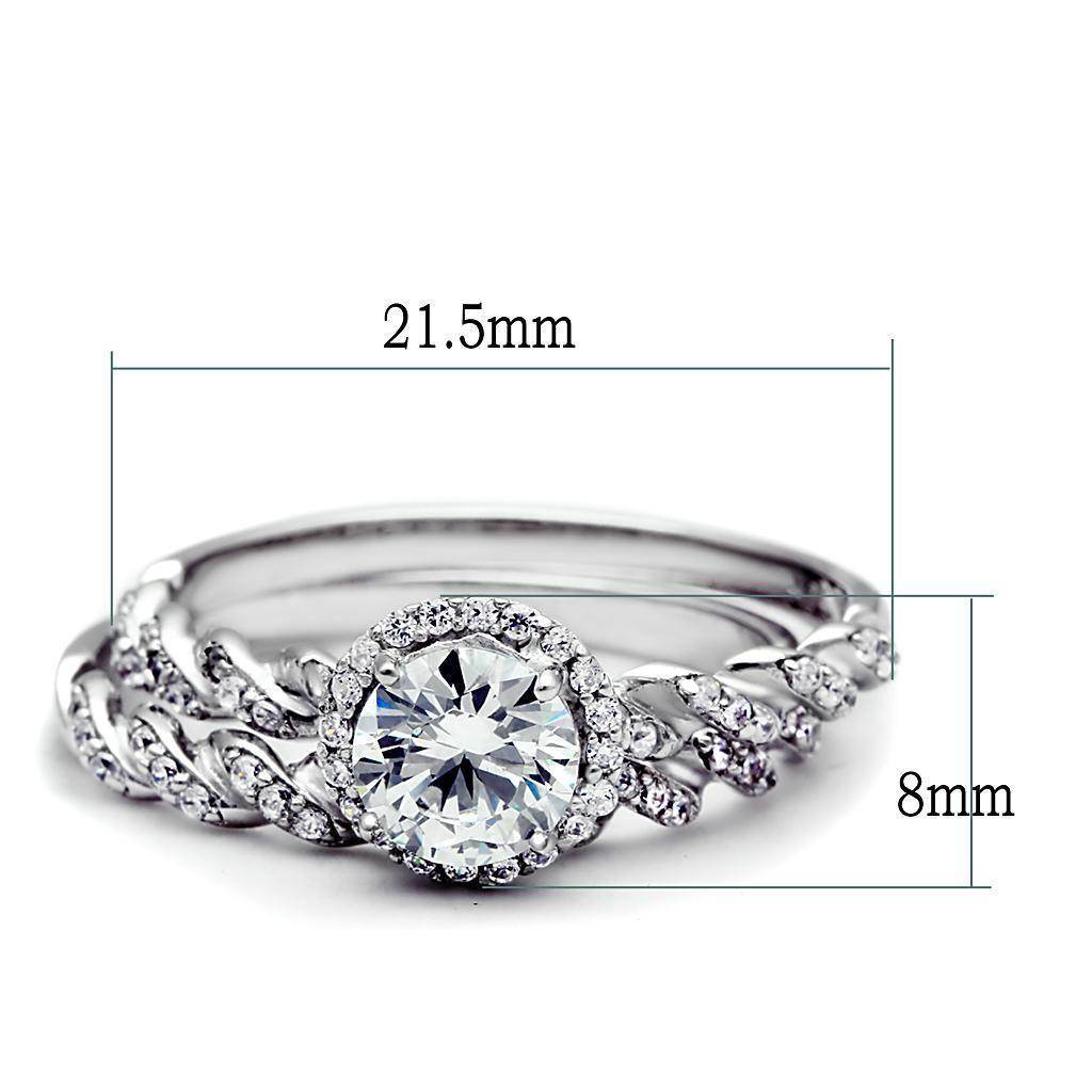 VacationGrabs Sterling Silver Engagement Ring for Women