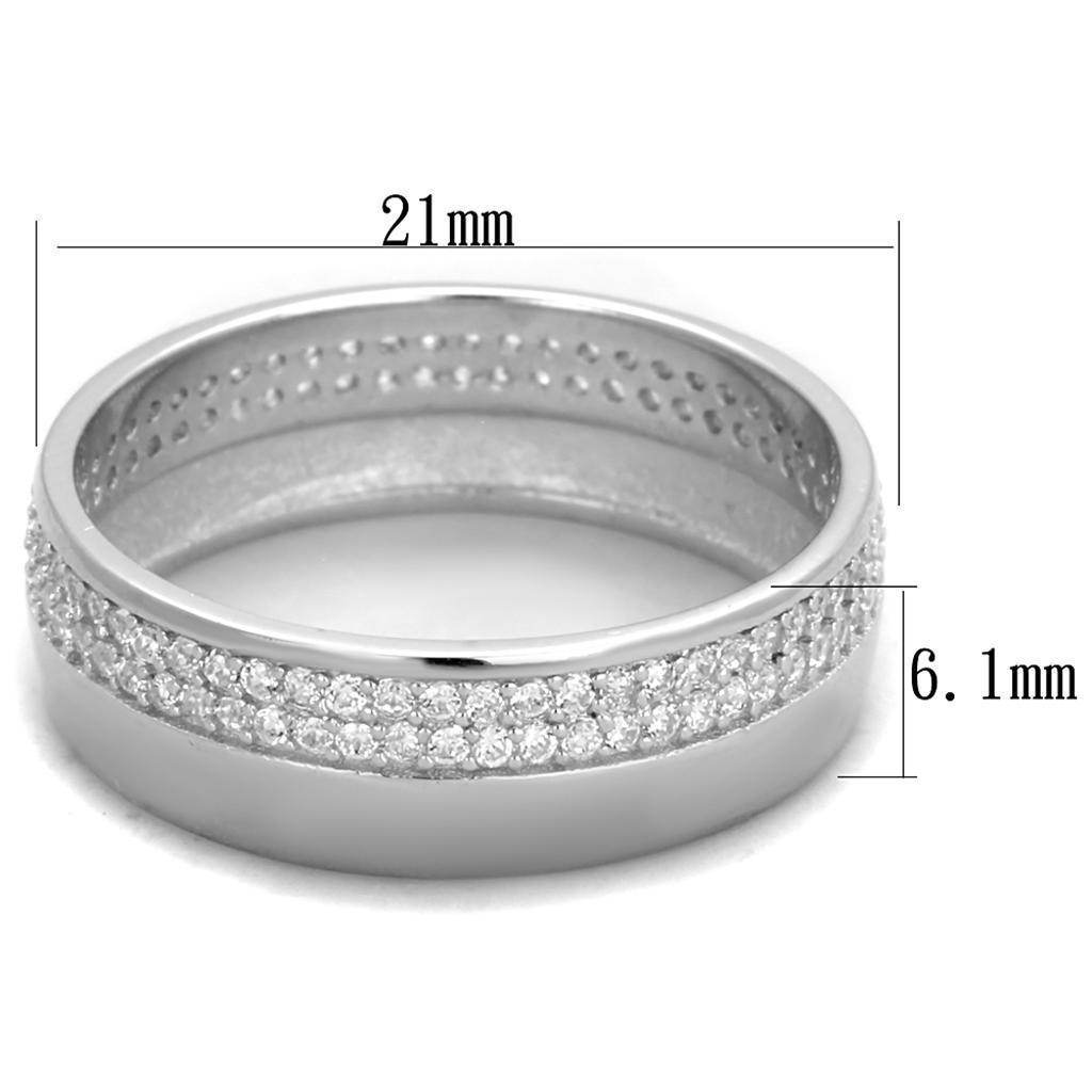 VacationGrabs Sterling Silver Eternity Band for Women