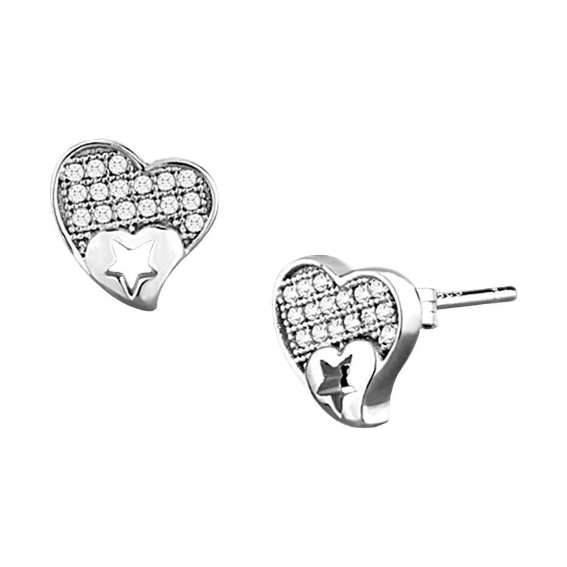 VacationGrabs Sterling Silver Heart Earrings for Women