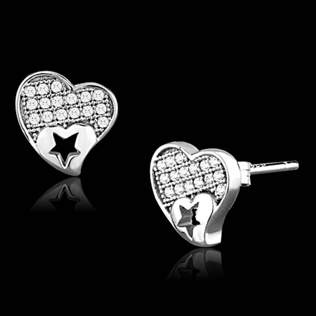 VacationGrabs Sterling Silver Heart Earrings for Women