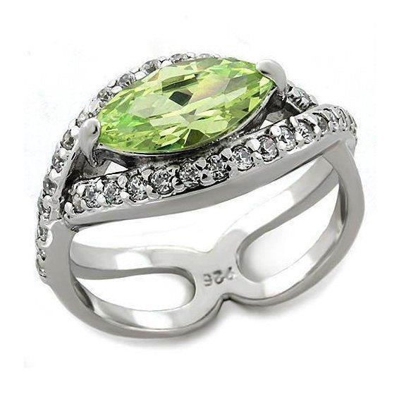 VacationGrabs Sterling Silver Statement Ring with Peridot