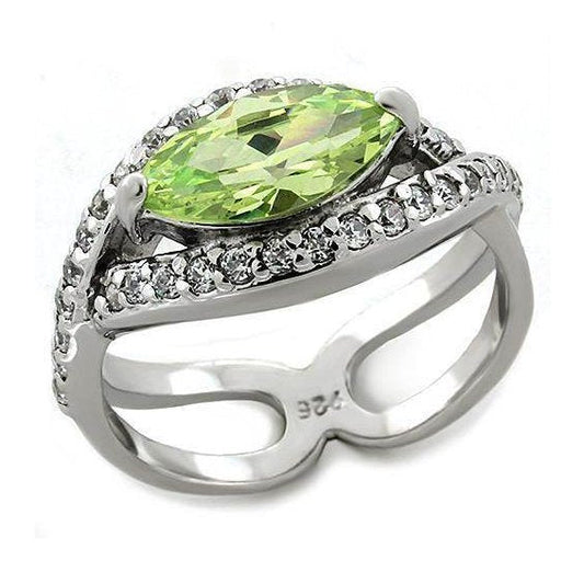 VacationGrabs Sterling Silver Statement Ring with Peridot