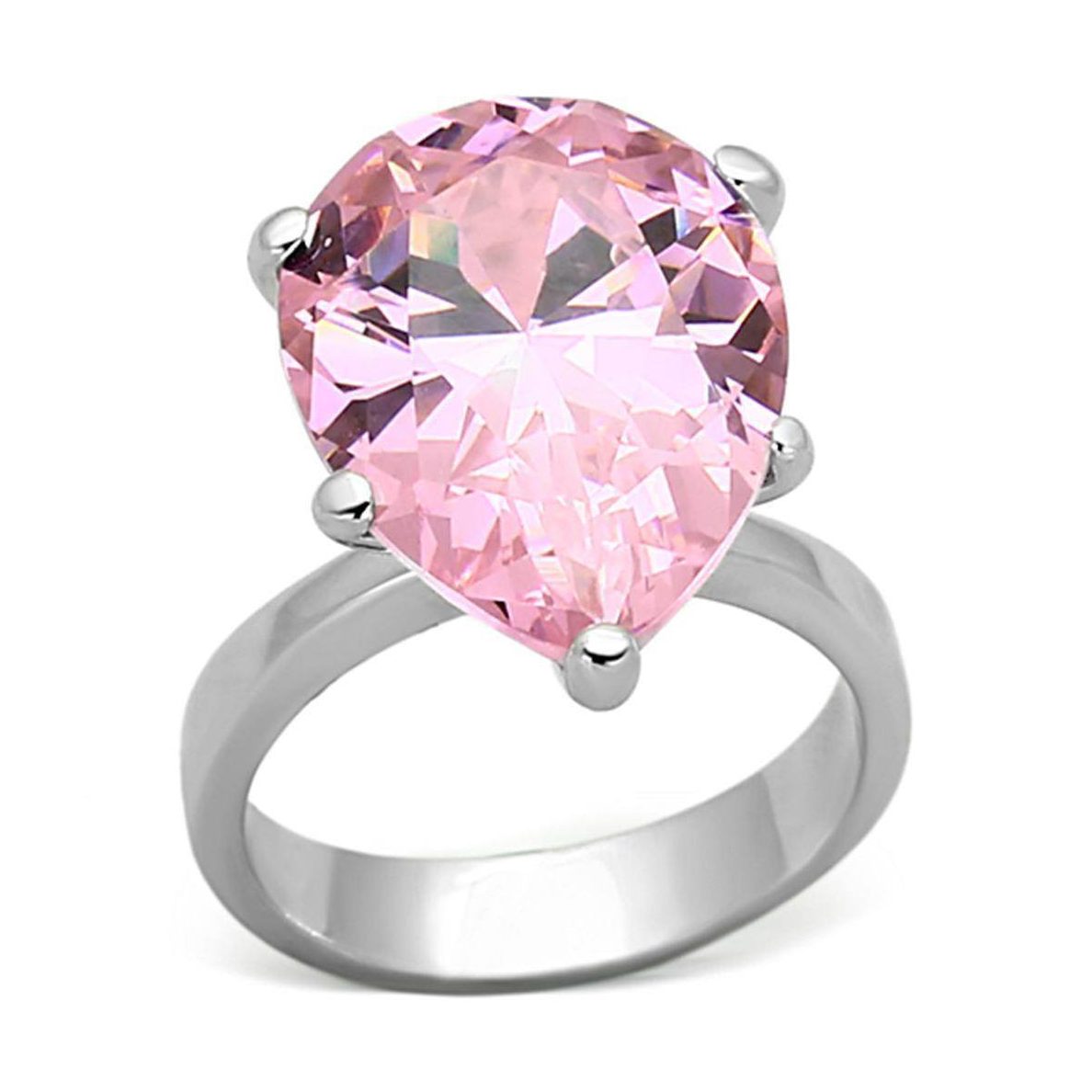 VacationGrabs Sterling Silver Teardrop Ring for Women