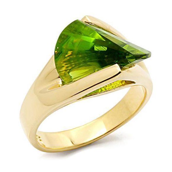 Sterling Silver Vacation Jewelry Green Gem Ring