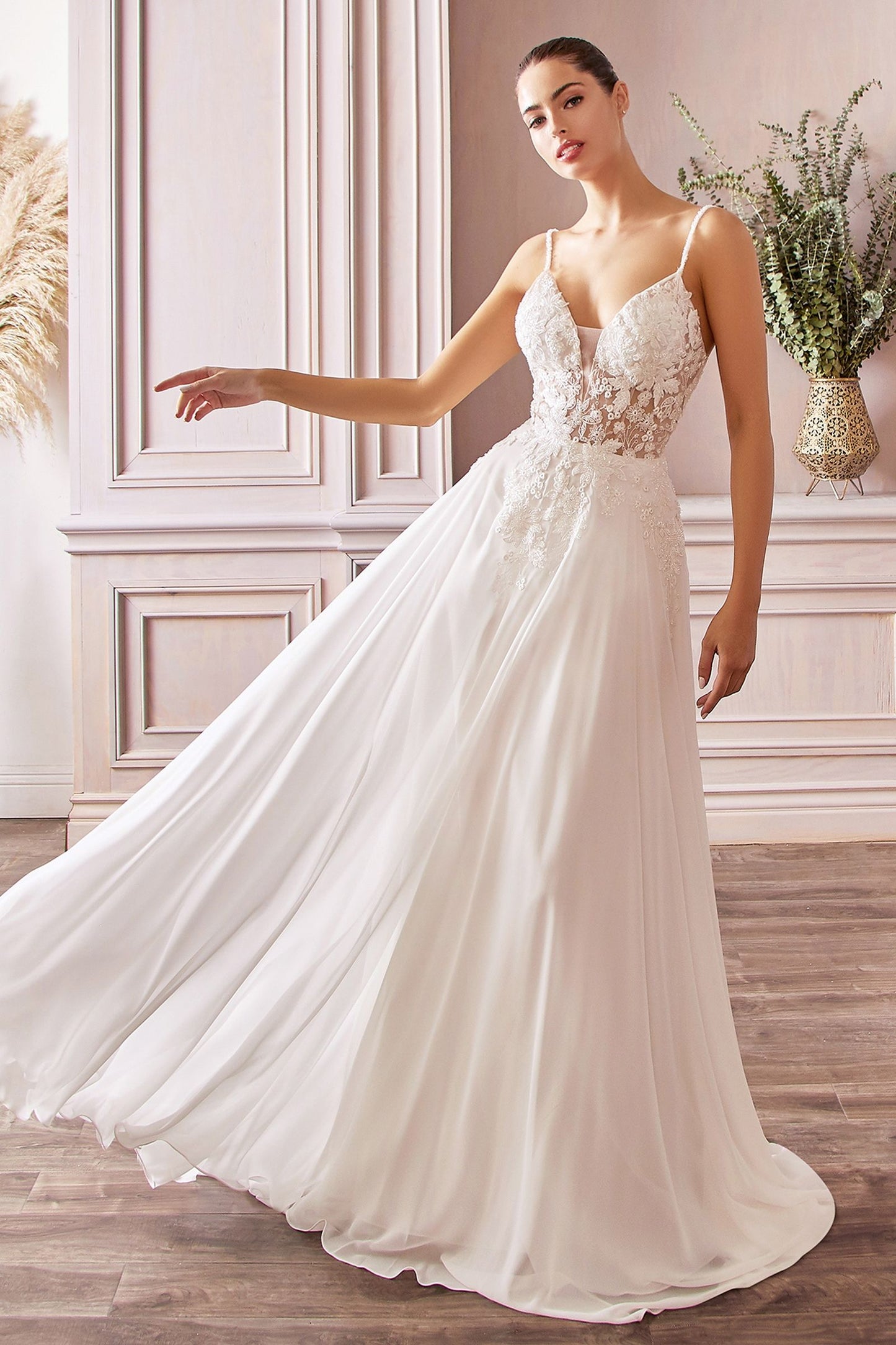 A-Line Chiffon Bridal Gown