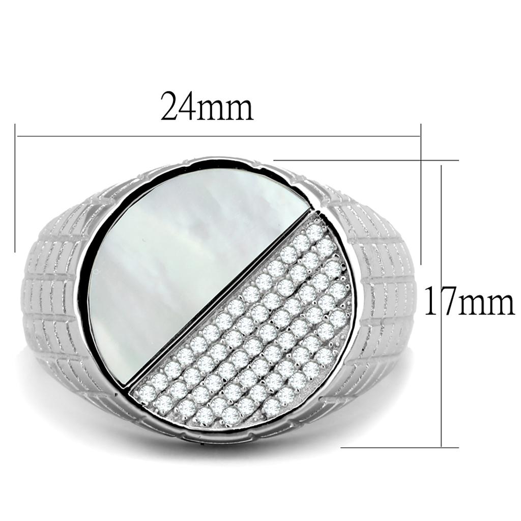 VacationGrabs Unique Sterling Silver Mens Ring