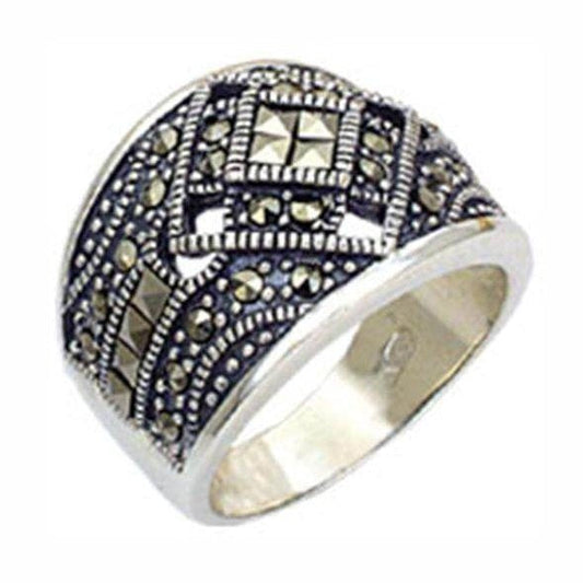 VacationGrabs Vintage Style Sterling Silver Ring for Women