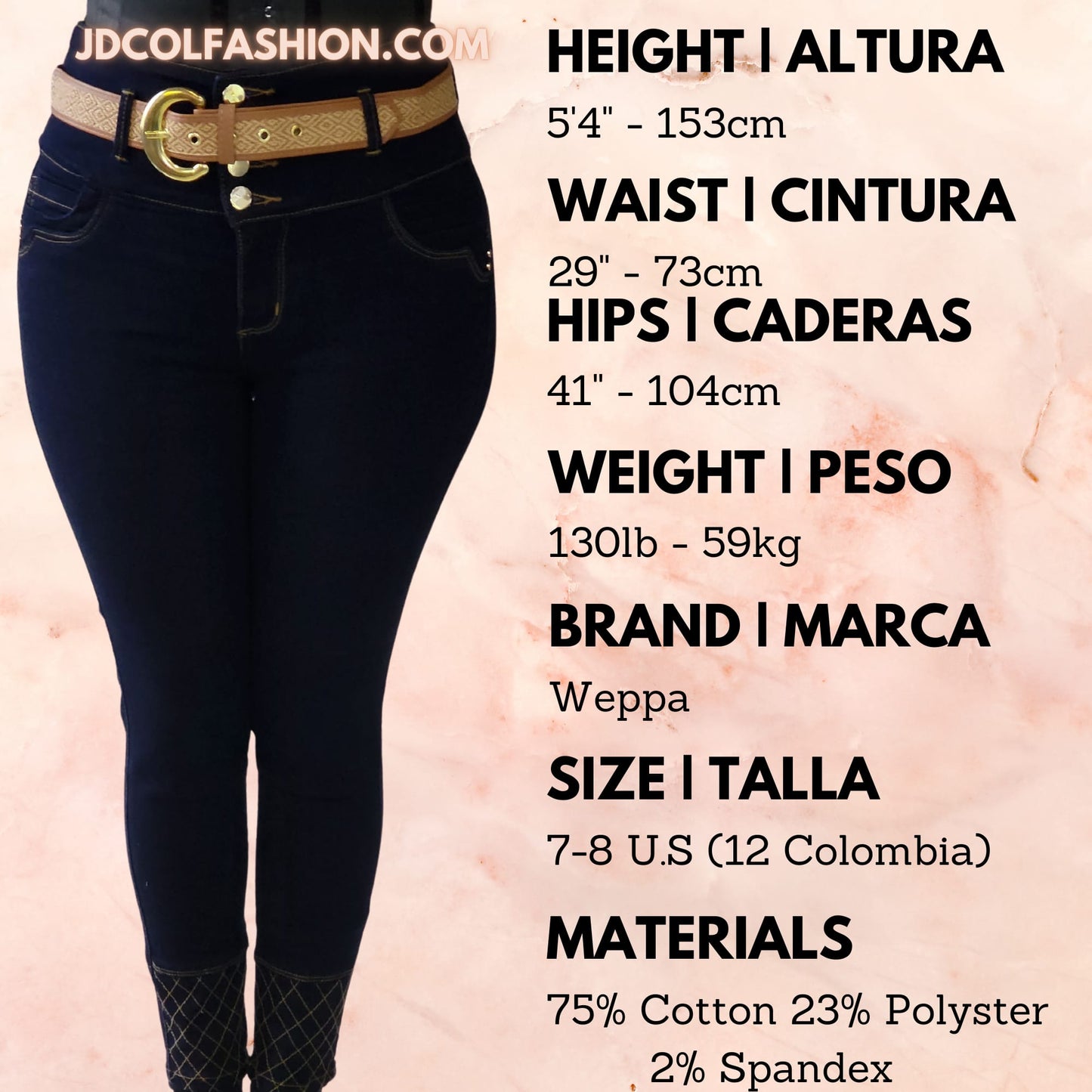 W-101 100% Authentic Colombian Push Up Jeans