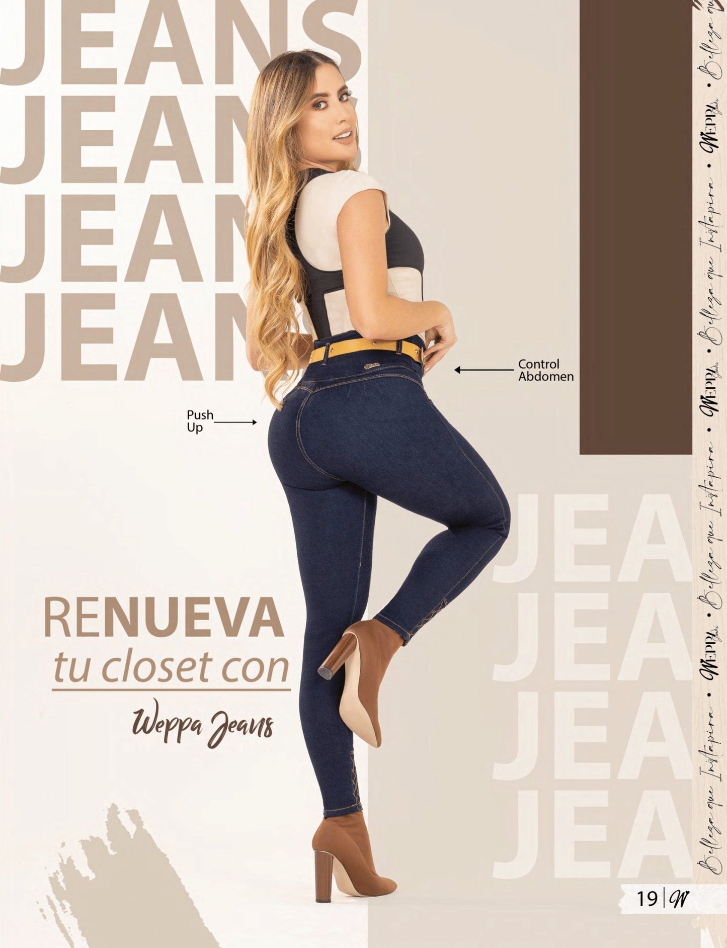 W-120 100%  Authentic Colombian Push Up Jeans