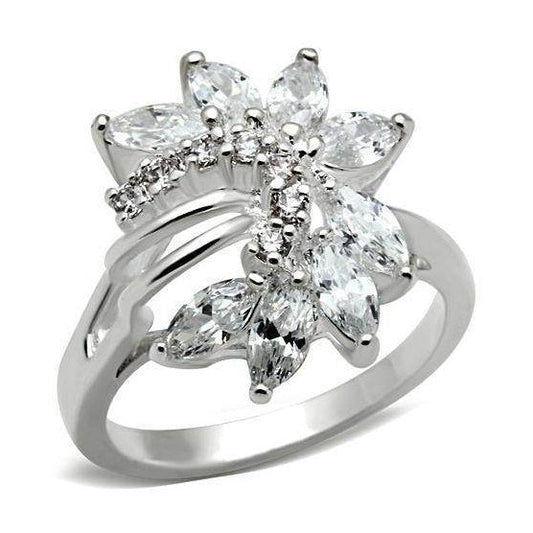 VacationGrabs Sterling Silver Floral Ring for Women