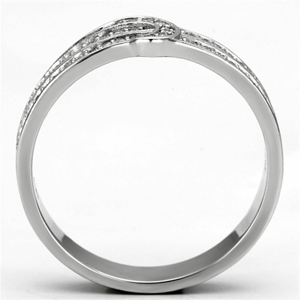 Women's Rings - TS091 - Rhodium 925 Sterling Silver Ring