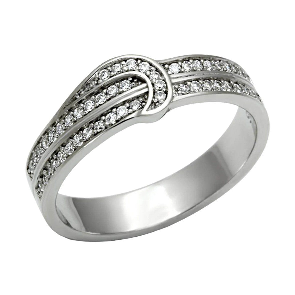 Women's Rings - TS091 - Rhodium 925 Sterling Silver Ring
